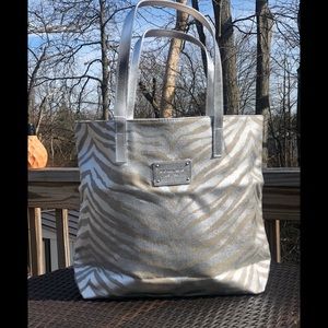 METALLIC ZEBRA PRINT MICHAEL KORS TOTE